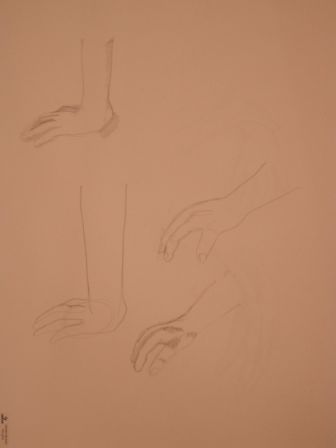les mains (2eme épisode) - dessin crayon
